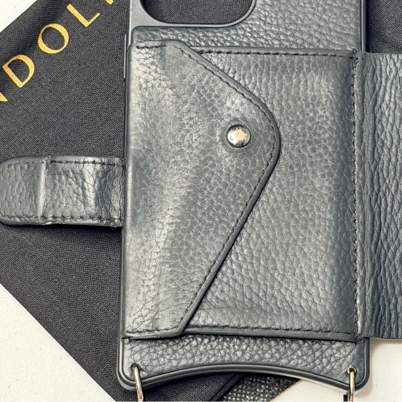 Bandolier Midnight Black Leather iPhone 13 Pro Max Case - Picture 3 of 13